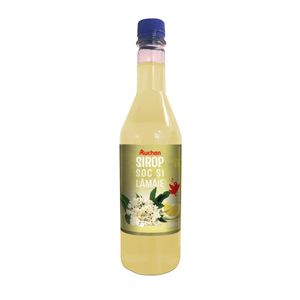 Sirop de soc cu lamaie Auchan, 0.75 l