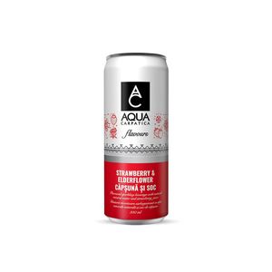 Bautura carbogazoasa Aqua Carpatica Flavours cu soc si capsuni, doza, 0.33 l