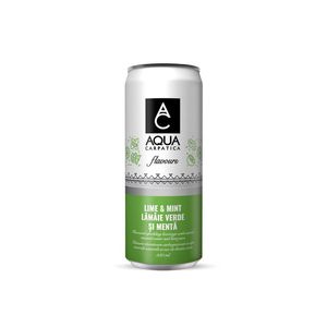 Bautura carbogazoasa Aqua Carpatica Flavours cu lamaie verde si menta, doza, 0.33 l